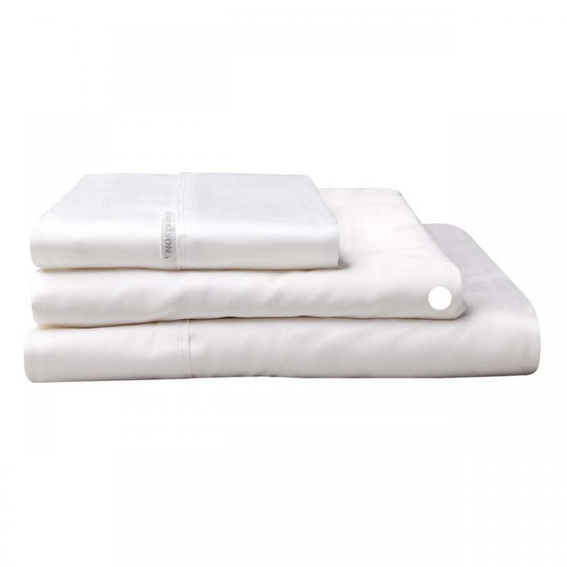 LOGAN & MASON EGYPTIAN COTTON FITTED WHITE [SZ:Queen Mega]