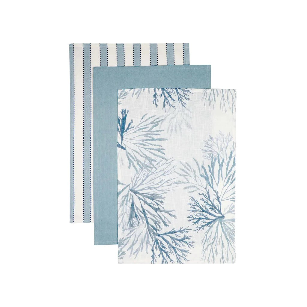 MARINE BLUE TEA TOWEL 3 PACK 45X70CM