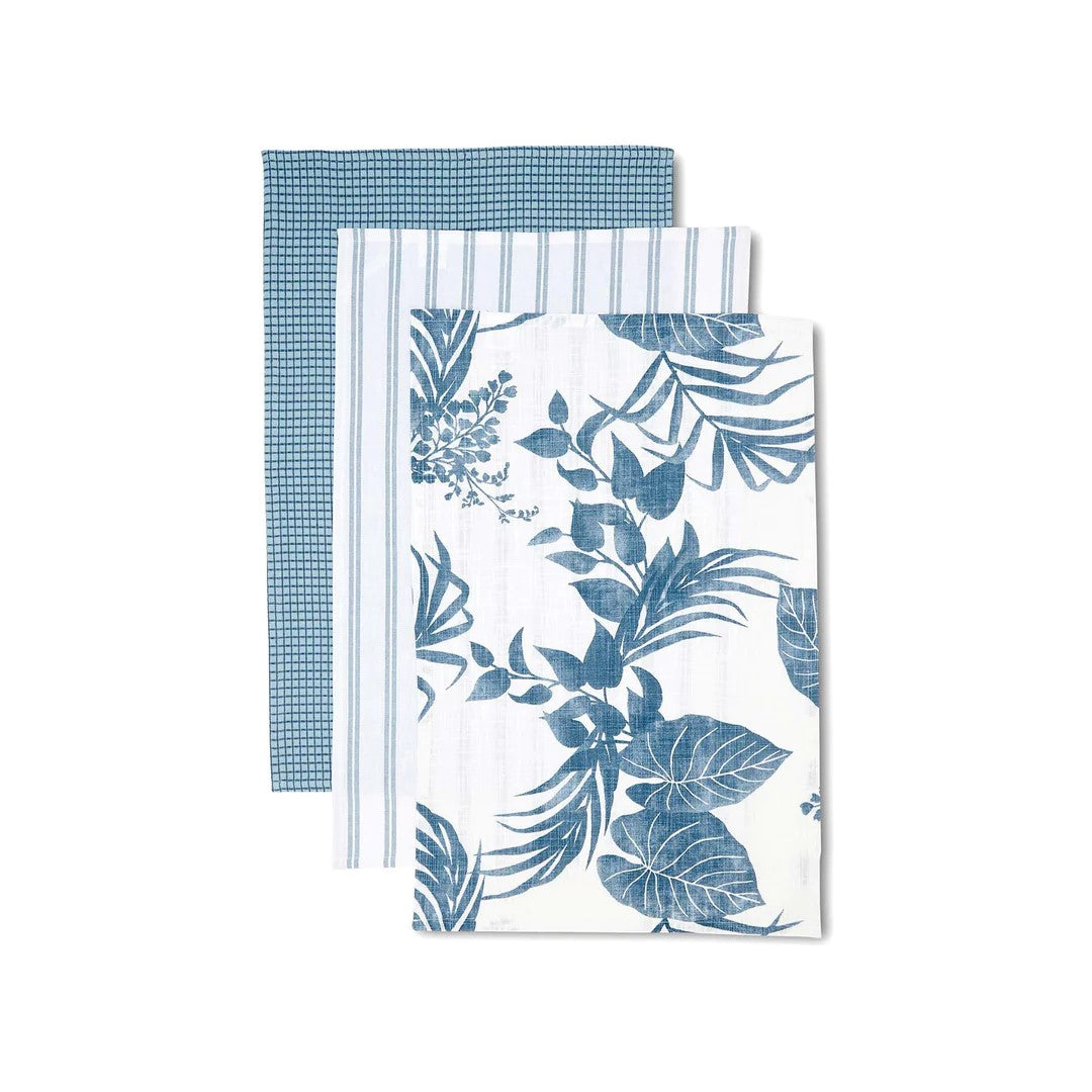 ISLE BLUE TEA TOWEL 3 PACK 45X70CM