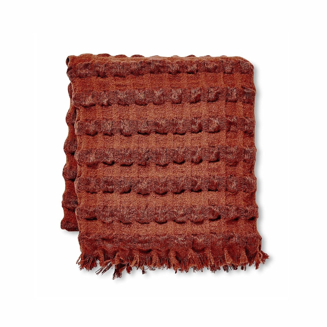 BLAKE WAFFLE RUST THROW 130X150CM