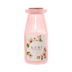 MILK BOTTLE CHERRY BLOSSOM CANDLE 