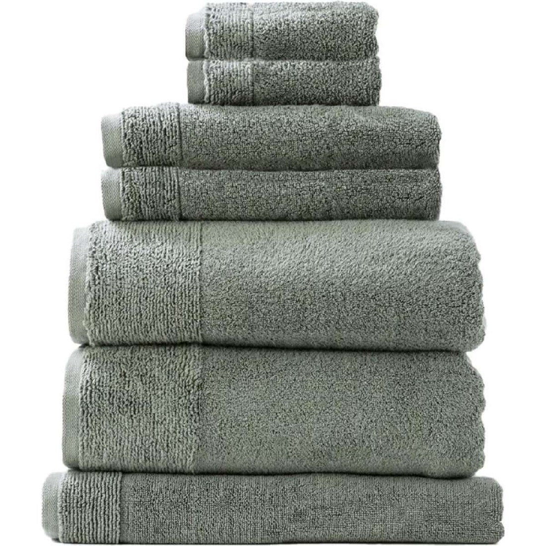 Renee Taylor Aireys 650 GSM Zero Twist Towel Collection Agave [SZ:Face Towel]