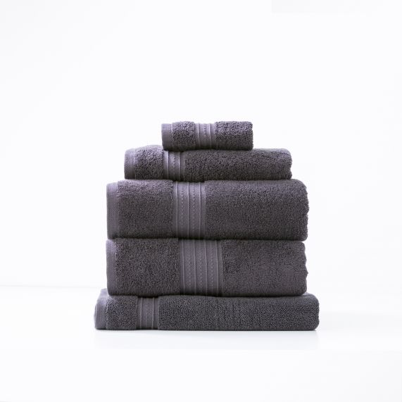 Brentwood 650 GSM Low Twist Towel Collection Carbon [SZ:Hand Towel]