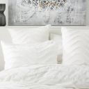 Wave 100% Cotton Chenille Tufted Quilt Cover Set White [SZ:Queen]