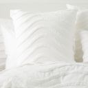 Wave 100% Cotton Chenille Tufted Quilt Cover Set White [SZ:King]