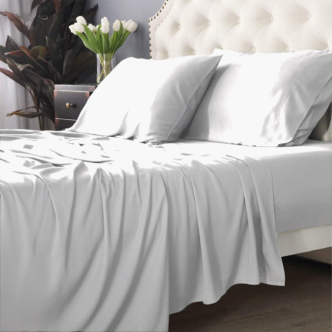 Park Avenue 500 Thread Count Bamboo Cotton Sheet Sets White [SZ:Super King]