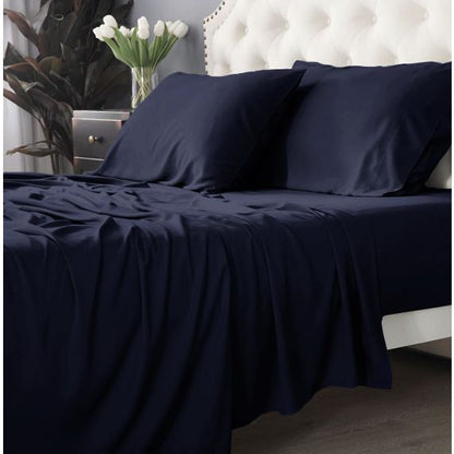 Park Avenue 500 Thread Count Bamboo Cotton Sheet Sets Indigo [SZ:Super King]