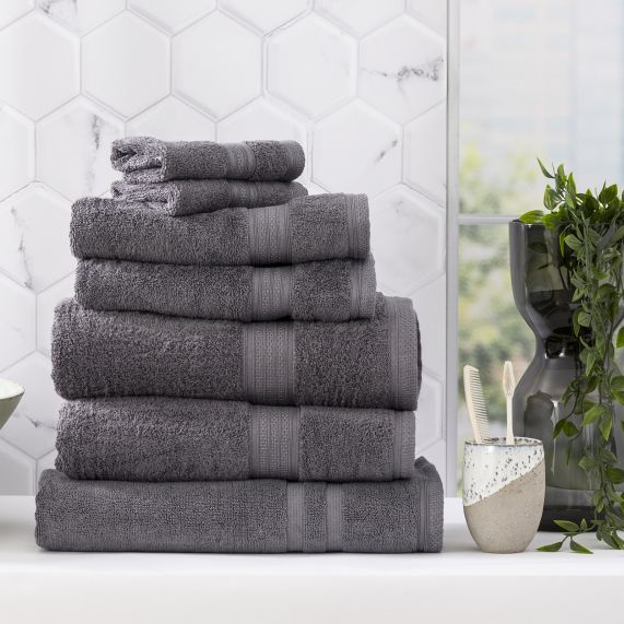 Stella 650 GSM Super Soft Bamboo Cotton Towel Collection Charcoal [SZ:Bath Towel]