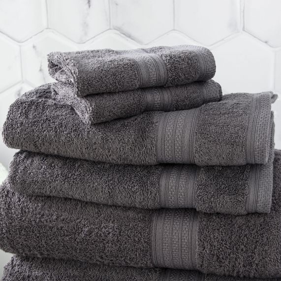 Stella 650 GSM Super Soft Bamboo Cotton Towel Collection Charcoal [SZ:Bath Towel]