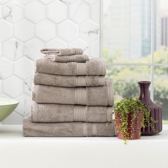 Stella 650 GSM Super Soft Bamboo Cotton Towel Collection Pewter [SZ:Bath Towel]