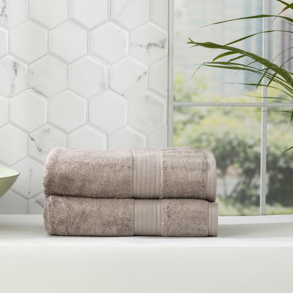 Stella 650 GSM Super Soft Bamboo Cotton Towel Collection Pewter [SZ:Bath Towel]