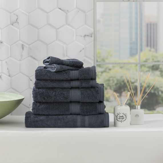 Stella 650 GSM Super Soft Bamboo Cotton Towel Collection Indigo [SZ:Bath Towel]