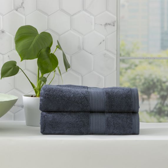 Stella 650 GSM Super Soft Bamboo Cotton Towel Collection Indigo [SZ:Hand Towel]