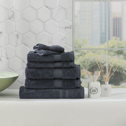 Stella 650 GSM Super Soft Bamboo Cotton Towel Collection Indigo [SZ:Bath Mat]