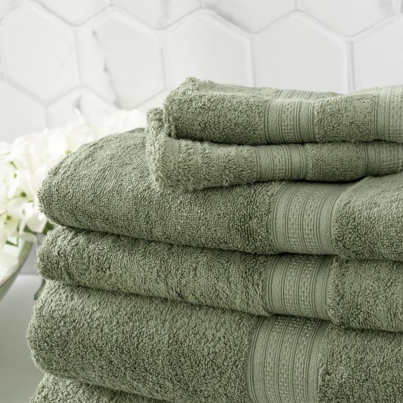 Stella 650 GSM Super Soft Bamboo Cotton Towel Collection Jade [SZ:Bath Towel]