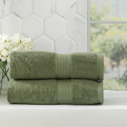 Stella 650 GSM Super Soft Bamboo Cotton Towel Collection Jade [SZ:Bath Mat]