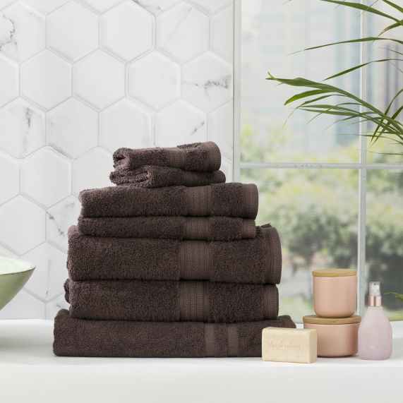 Stella 650 GSM Super Soft Bamboo Cotton Towel Collection Cocoa [SZ:Bath Towel]