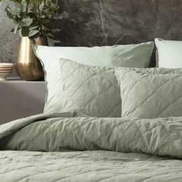 Attwood Vintage Stone Washed Cotton Quilted Coverlet Set Fern [SZ:Queen/King]