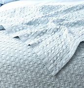 Renee Taylor Lexico Washed Cotton Textured Waffle Blankets Sky [SZ:Queen/King]