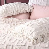 Renee Taylor Riley 100% Cotton Vintage Washed Tufted Bed Cover Set White Q/K