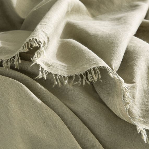 Cavallo 100 % Washed French Linen Throw 130 x 200 Cms Jade 