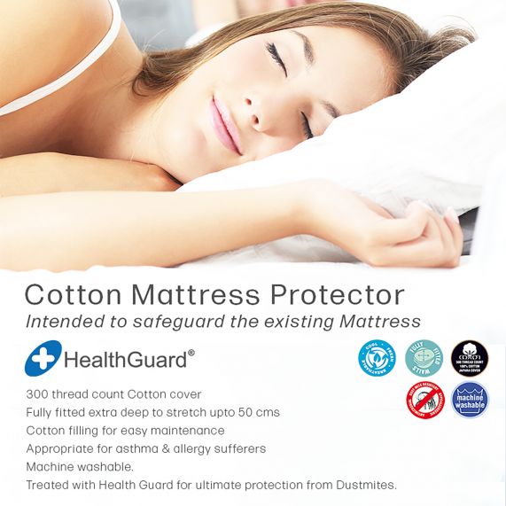 Renee Taylor Ultimate All Cotton Mattress Protector White [SZ:Single]