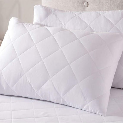 Renee Taylor Twin Pack All Cotton Standard Pillow Protector Bedding