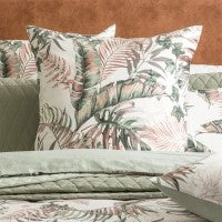 Renee Taylor 300 TC Cotton Reversible Quilt cover sets Palm Cove Pearl [SZ:Double]