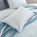 RENEE TAYLOR JERVIS CHECKS JACQUARD FRENCH BLUE [SZ:European Pillowcase]