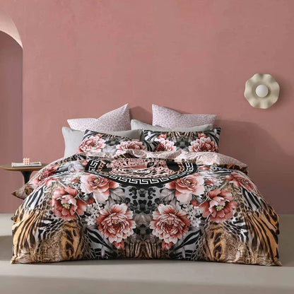 LOGAN & MASON NALA LEOPARD QUILT COVER [SZ:Queen]