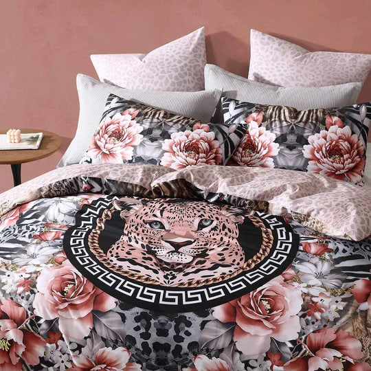 LOGAN & MASON NALA LEOPARD QUILT COVER [SZ:European Pillowcase]